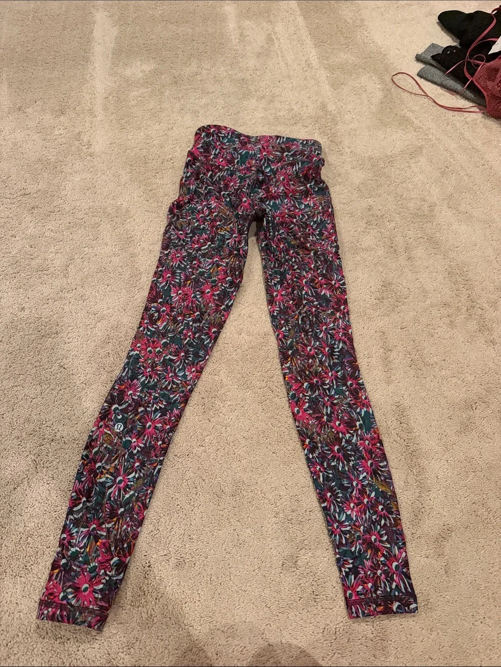 lululemon athletica Floral Electric Base Pace Fleece High-Rise Leggings